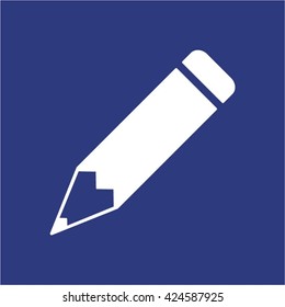 Pencil  icon,  isolated. Flat  design.