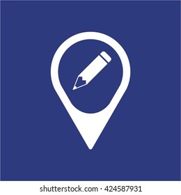 Pencil  icon,  isolated. Flat  design.