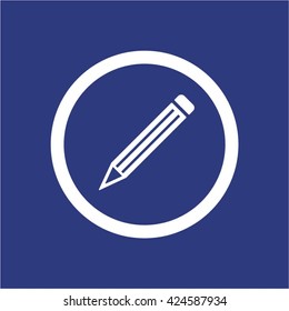 Pencil  icon,  isolated. Flat  design.