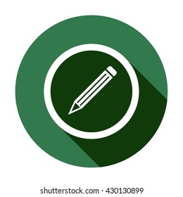 Pencil  icon,  isolated. Flat  design.
