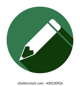 Pencil  icon,  isolated. Flat  design.