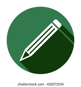 Pencil   icon,  isolated. Flat  design.