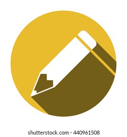 pencil  icon,  isolated. Flat  design.