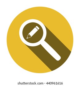 pencil  icon,  isolated. Flat  design.