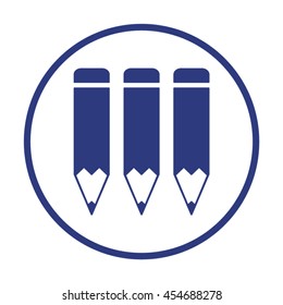 Pencil    icon,  isolated. Flat  design.
