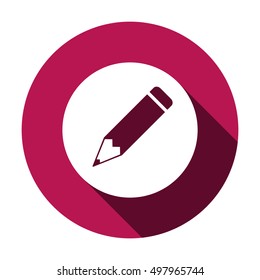 pencil    icon,  isolated. Flat  design.
