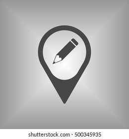 Pencil   icon,  isolated. Flat  design.