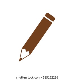 Pencil   icon,  isolated. Flat  design.