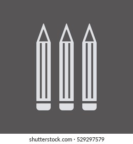Pencil   icon,  isolated. Flat  design.