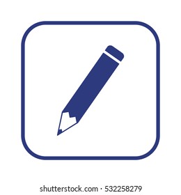 Pencil  icon, isolated.  Flat design.