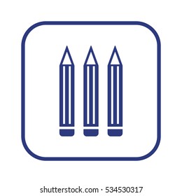 Pencil   icon,  isolated. Flat  design.