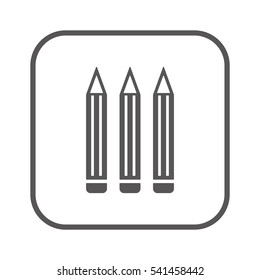 Pencil   icon,  isolated. Flat  design.