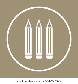 Pencil   icon,  isolated. Flat  design.