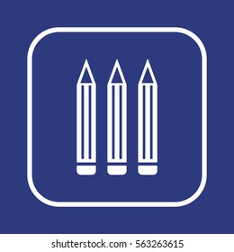 Pencil   icon,  isolated. Flat  design.