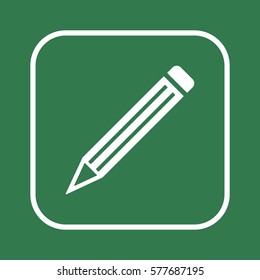 Pencil   icon,  isolated. Flat  design.