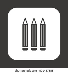 Pencil   icon,  isolated. Flat  design.