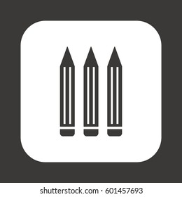 Pencil   icon,  isolated. Flat  design.