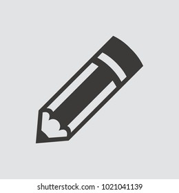 pencil icon isolated of flat style. Vector illustration.