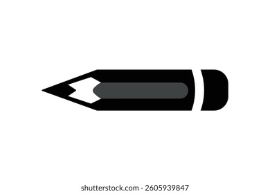 Pencil Icon Isolated in Flat Style, pencil flat icon, digital pencil icon, school pencil symbol, school stationery