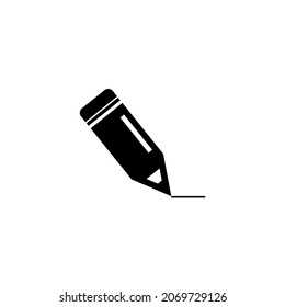 Icono de lápiz aislado en el fondo. símbolo para el logotipo de diseño de su sitio web, aplicación, ilustración de icono de lápiz Vector. 