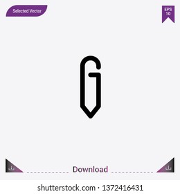 Pencil icon isolated on grey background.Premium symbol for website design, mobile application, logo, ui.Modern, simple, isolated, flat best quality icon for web site designs or mobile apps.