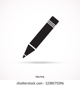 Pencil icon isolated on white background