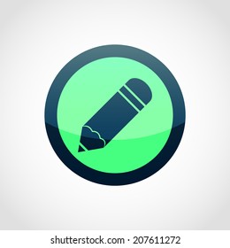 Pencil Icon Isolated on White Background