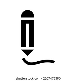 Pencil icon isolated on white background