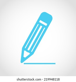 Pencil Icon Isolated on White Background