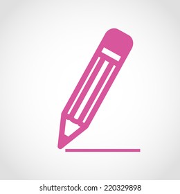 Pencil Icon Isolated on White Background