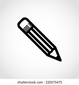 Pencil Icon Isolated on White Background