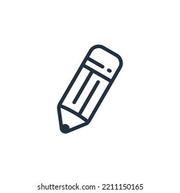 Pencil icon isolated on a white background. Pencil symbol for web and mobile apps.