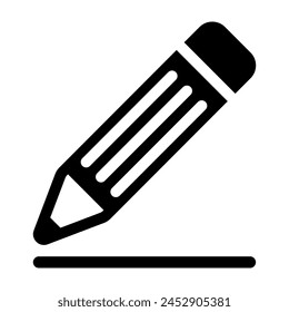 Pencil icon isolated on white background