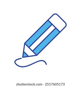 Pencil icon isolated on a white background. Vector illustration.