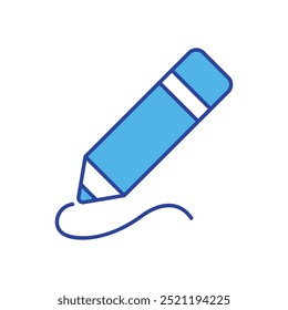 Pencil icon isolated on a white background. Vector illustration.