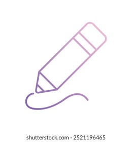 Pencil icon isolated on a white background. Vector illustration.