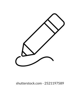 Pencil icon isolated on a white background. Vector illustration.