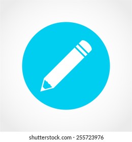 Pencil Icon Isolated on White Background
