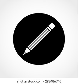 Pencil Icon Isolated on White Background