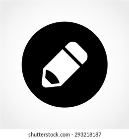 Pencil Icon Isolated on White Background