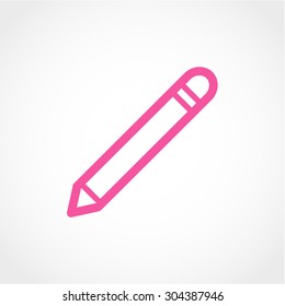 Pencil Icon Isolated on White Background