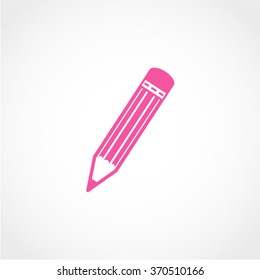 Pencil Icon Isolated on White Background
