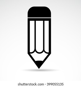 Pencil icon isolated on white background. Vector art.