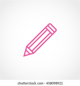 pencil Icon Isolated on White Background