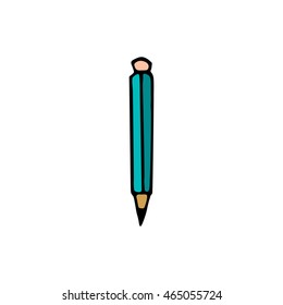 Pencil Icon isolated on white background in style hand draw
