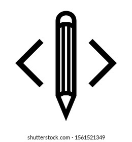 pencil icon isolated sign symbol vector illustration - high quality black style vector icons
