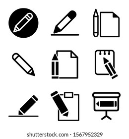 pencil icon isolated sign symbol vector illustration - Collection of high quality black style vector icons
