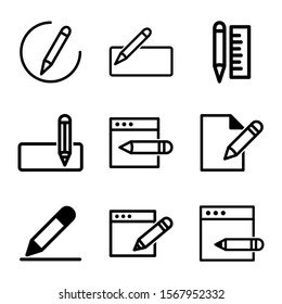 pencil icon isolated sign symbol vector illustration - Collection of high quality black style vector icons

