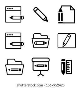 pencil icon isolated sign symbol vector illustration - Collection of high quality black style vector icons
