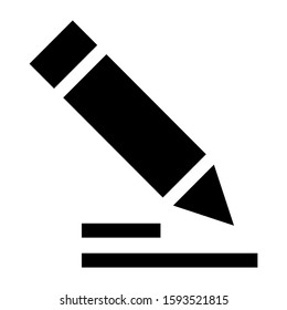pencil icon isolated sign symbol vector illustration - high quality black style vector icons
